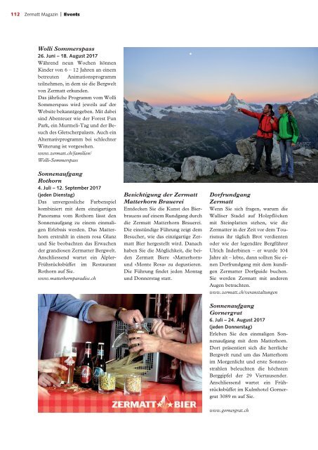 Zermatt Magazin 2017