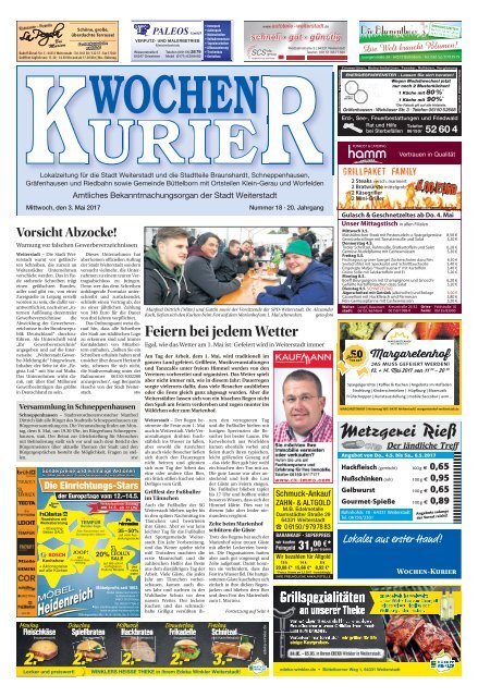 Wochen-Kurier 18/2017 - Lokalzeitung für Weiterstadt und Büttelborn