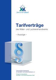 Tarifverträge - Sozialkassen des Maler