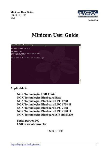 minicom usage minicom usage