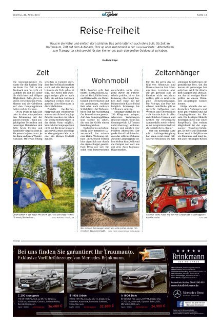 Nordkurier Ratgeber "Fahrt ins Blaue" 