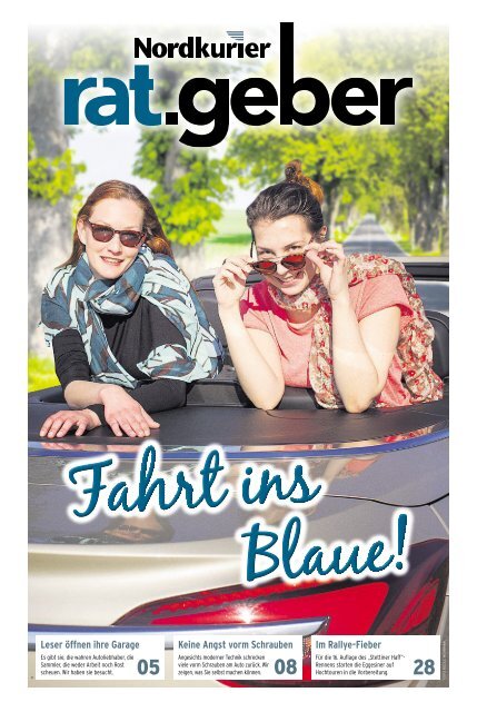 Nordkurier Ratgeber "Fahrt ins Blaue" 