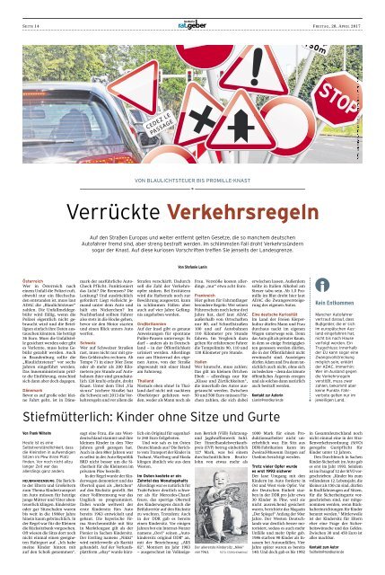 Nordkurier Ratgeber "Fahrt ins Blaue" 