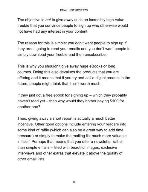 Email List Secrets