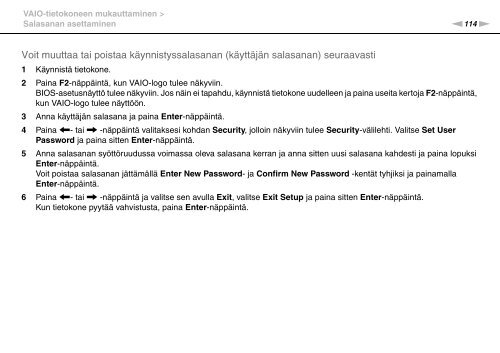 Sony VGN-SR57X - VGN-SR57X Mode d'emploi Finlandais