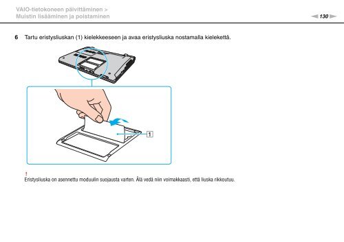 Sony VGN-SR57X - VGN-SR57X Mode d'emploi Finlandais