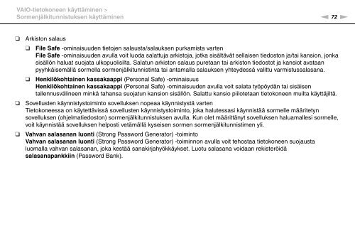 Sony VGN-SR57X - VGN-SR57X Mode d'emploi Finlandais