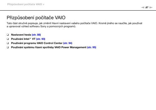 Sony VGN-NW21EF - VGN-NW21EF Istruzioni per l'uso Ceco