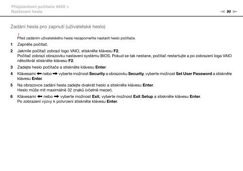 Sony VGN-NW21EF - VGN-NW21EF Istruzioni per l'uso Ceco