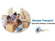 Narayan Transport - Best Packers and Movers in Delhi