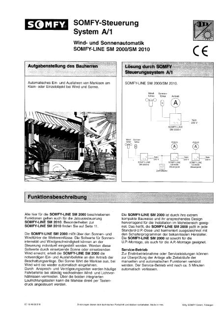 System A/1 SOMFY-Steuerung