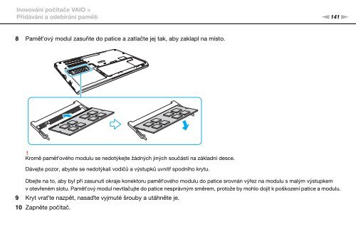 Sony VPCSA4C5E - VPCSA4C5E Istruzioni per l'uso Ceco