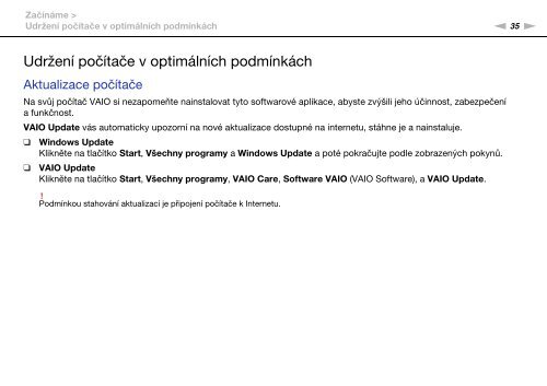 Sony VPCSA4C5E - VPCSA4C5E Istruzioni per l'uso Ceco