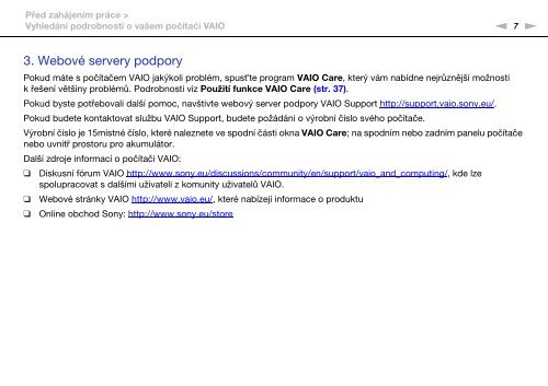 Sony VPCSA4C5E - VPCSA4C5E Istruzioni per l'uso Ceco