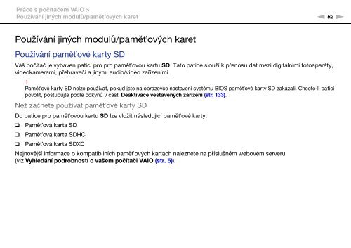 Sony VPCSB1S1E - VPCSB1S1E Mode d'emploi Tch&egrave;que