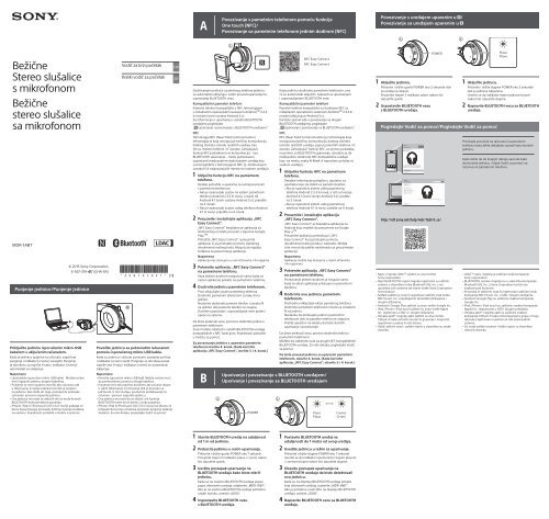 Sony MDR-1ABT - MDR-1ABT Guida di configurazione rapid Croato