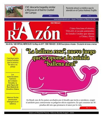 Diario La Razón miércoles 3 de mayo de 2017