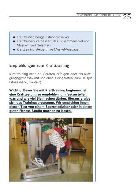 Bewegung und Sport bei Krebs - Klinikum Ingolstadt