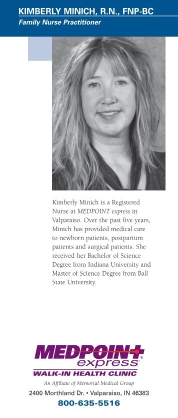 KIMBERLY MINICH, R.N., FNP-BC - Memorial Medical Group