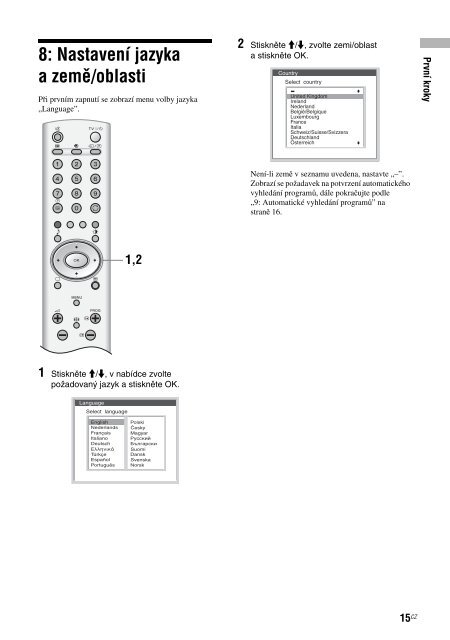 Sony KLV-15SR3E - KLV-15SR3E Istruzioni per l'uso Ceco