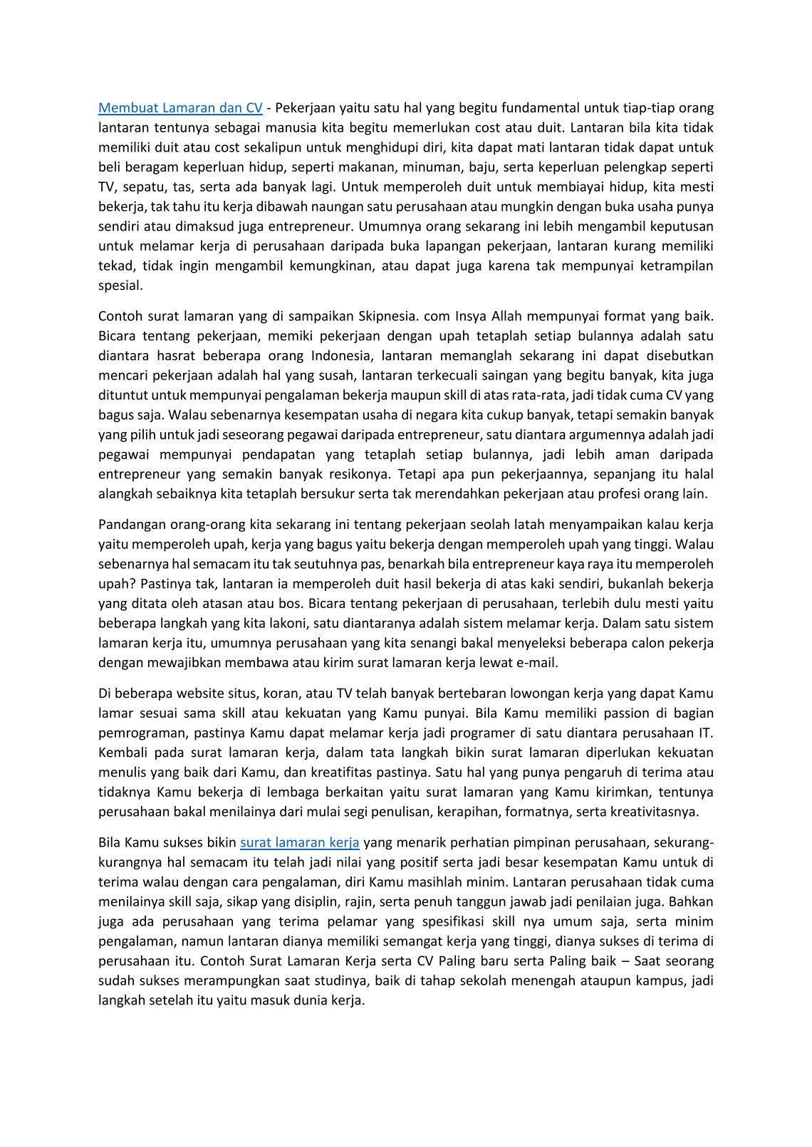 Surat Lamaran Kerja Di Pt Hpm - Contoh Surat Lamaran Kerja