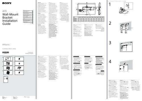 Sony KDL-32W656A - KDL-32W656A Guide d'installation Croate