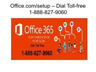 Office.comsetup - Dial 1-888-827-9060 Microsoft Office