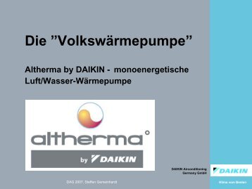 Altherma - Systemauslegung - Tronicware GmbH