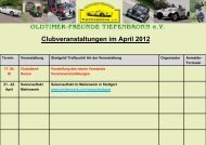 2013 - Oldtimer-Freunde Tiefenbronn eV