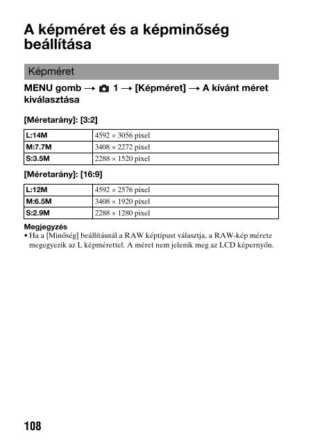 Sony DSLR-A290L - DSLR-A290L Consignes d&rsquo;utilisation Hongrois