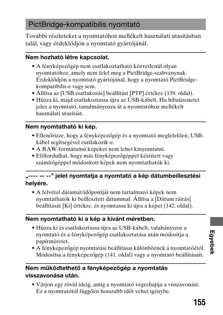 Sony DSLR-A290L - DSLR-A290L Consignes d&rsquo;utilisation Hongrois