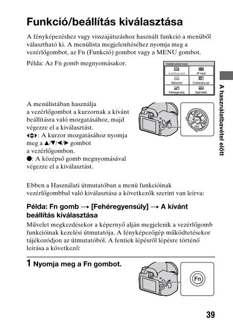 Sony DSLR-A290L - DSLR-A290L Consignes d&rsquo;utilisation Hongrois