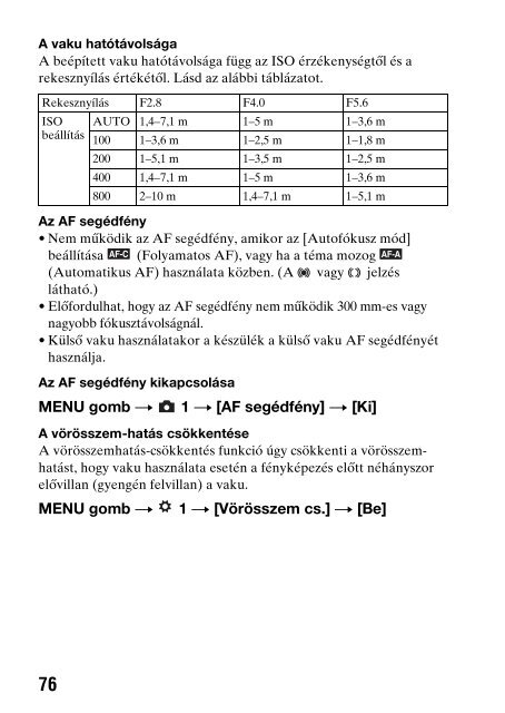 Sony DSLR-A290L - DSLR-A290L Consignes d&rsquo;utilisation Hongrois