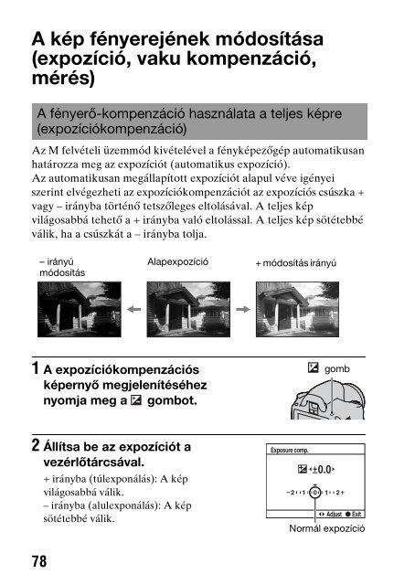 Sony DSLR-A290L - DSLR-A290L Consignes d&rsquo;utilisation Hongrois