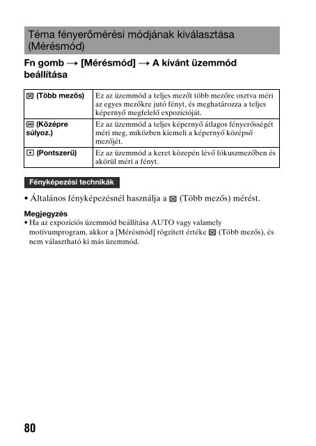 Sony DSLR-A290L - DSLR-A290L Consignes d&rsquo;utilisation Hongrois