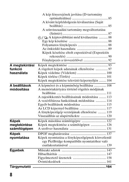 Sony DSLR-A290L - DSLR-A290L Consignes d&rsquo;utilisation Hongrois