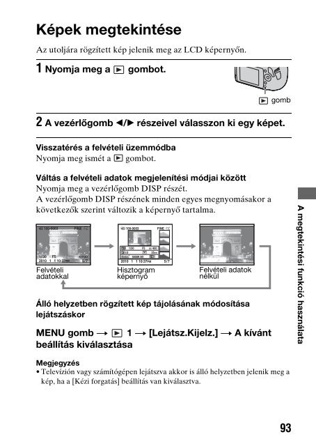 Sony DSLR-A290L - DSLR-A290L Consignes d&rsquo;utilisation Hongrois
