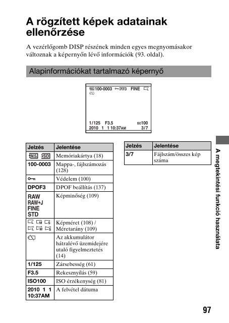 Sony DSLR-A290L - DSLR-A290L Consignes d&rsquo;utilisation Hongrois