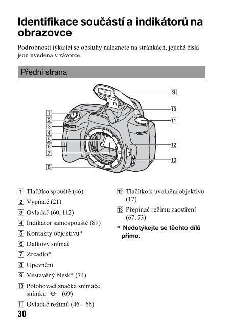 Sony DSLR-A290L - DSLR-A290L Consignes d&rsquo;utilisation Tch&egrave;que