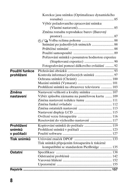 Sony DSLR-A290L - DSLR-A290L Consignes d&rsquo;utilisation Tch&egrave;que