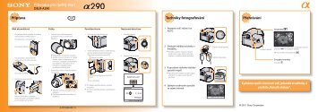 Sony DSLR-A290L - DSLR-A290L Guide de mise en route Slovaque