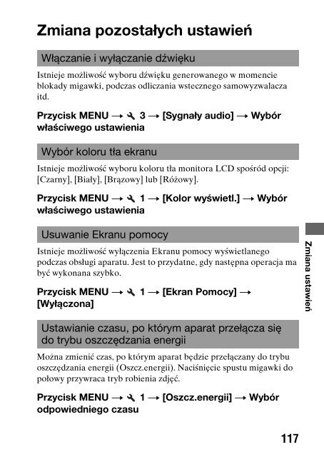 Sony DSLR-A290L - DSLR-A290L Consignes d&rsquo;utilisation Polonais