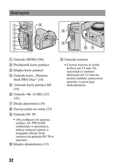 Sony DSLR-A290L - DSLR-A290L Consignes d&rsquo;utilisation Polonais