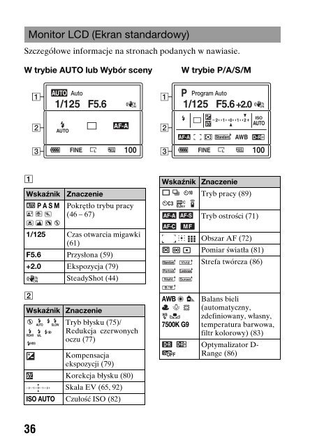 Sony DSLR-A290L - DSLR-A290L Consignes d&rsquo;utilisation Polonais