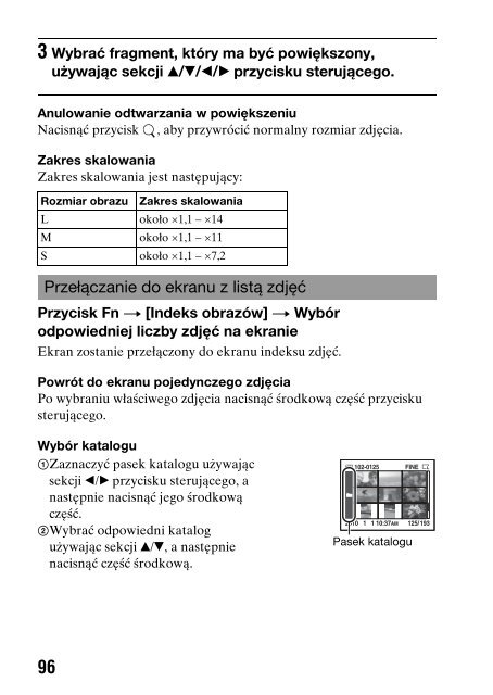 Sony DSLR-A290L - DSLR-A290L Consignes d&rsquo;utilisation Polonais