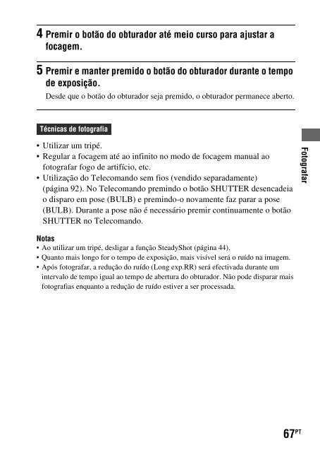 Sony DSLR-A290L - DSLR-A290L Consignes d&rsquo;utilisation Portugais