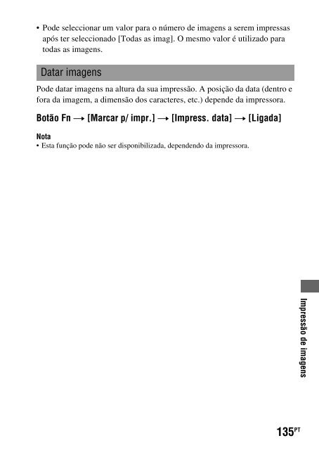 Sony DSLR-A290L - DSLR-A290L Consignes d&rsquo;utilisation Portugais