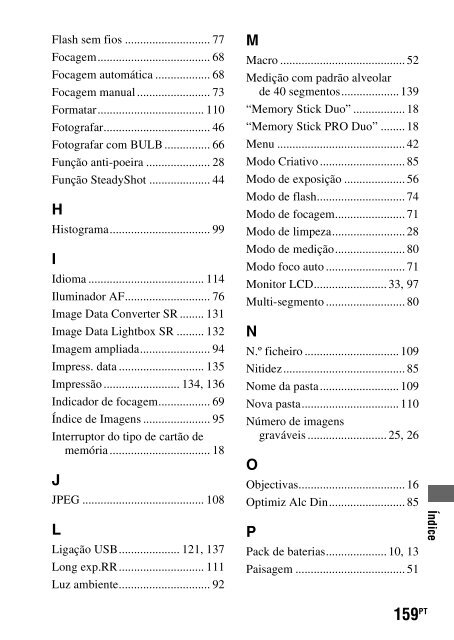 Sony DSLR-A290L - DSLR-A290L Consignes d&rsquo;utilisation Portugais