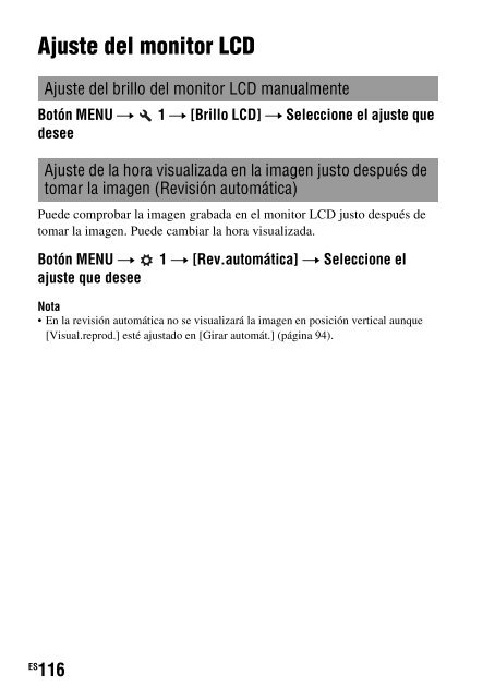 Sony DSLR-A290L - DSLR-A290L Consignes d&rsquo;utilisation Espagnol