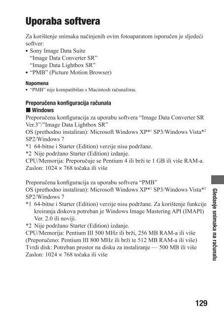 Sony DSLR-A290L - DSLR-A290L Mode d'emploi Croate